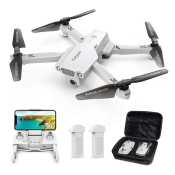 Drone su 4K UHD Kamera, Sulankstomas GPS Drone D65 FPV RC su Auto Grįžti Namo Gestas Kontrolė, 2 Baterijos 40 Minučių Skrydžio