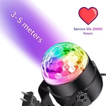 Dropship Garso Aktyvuotas Kamuolys Sukasi Lazerio Šviesa Projektoriaus Lempa Šalies RGB LED DJ Scenos Šviesos Spalvingas Lazerių Kamuolys Naktį Žibintai
