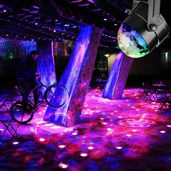 Dropship Garso Aktyvuotas Kamuolys Sukasi Lazerio Šviesa Projektoriaus Lempa Šalies RGB LED DJ Scenos Šviesos Spalvingas Lazerių Kamuolys Naktį Žibintai