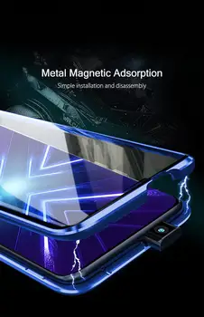 Dvipusis Magnetinio Atveju, Huawei P Smart Z Pro plus 2019 atveju Magnetas Stiklas Visiškai Padengti Huawei Y9 Premjero 2019 Telefono dėklas