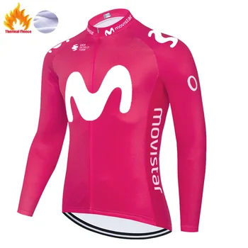Dviračių movistar jersey ciclismo 2020 m. žiemą šilumos vilnos dviračių Džersis MTB Dviratį Dviračiu camiseta ciclismo hombre