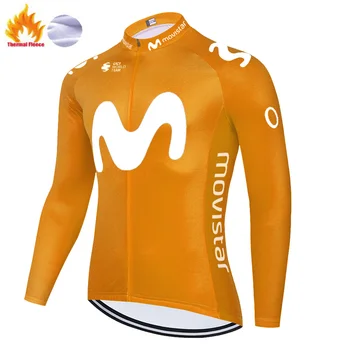 Dviračių movistar jersey ciclismo 2020 m. žiemą šilumos vilnos dviračių Džersis MTB Dviratį Dviračiu camiseta ciclismo hombre