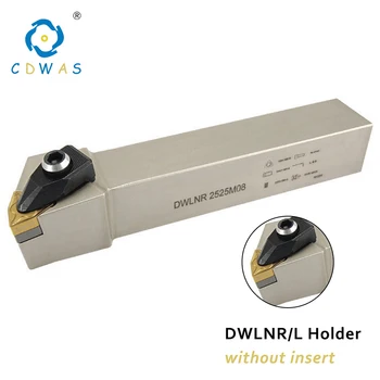 DWLNR DWLNL Išorės Tekinimo Įrankio Laikiklis CNC Tekinimo staklių Pjovimo DWLNR1616H08 DWLNR2020K08 DWLNR2525M08 Tekinimo Įdėklai WNMG0804