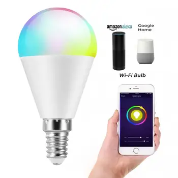 E27 6W/E26/B22/E14 Wifi Smart Lemputė RGB šviesos srautą galima reguliuoti Energijos Taupymo Tamsos LED Lemputė 