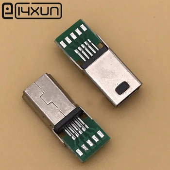 EClyxun 10vnt Philips 10P male kištukas MINI USB 10PIN su PCB lenta + 330K atsparumas įtvaras suvirinimo vielos tipas