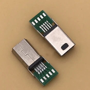 EClyxun 10vnt Philips 10P male kištukas MINI USB 10PIN su PCB lenta + 330K atsparumas įtvaras suvirinimo vielos tipas