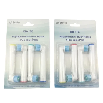 Elektriniai dantų Šepetėlis Galvutės EB-17C Precision Clean 4pcs(1pack) Nemokamas Pristatymas