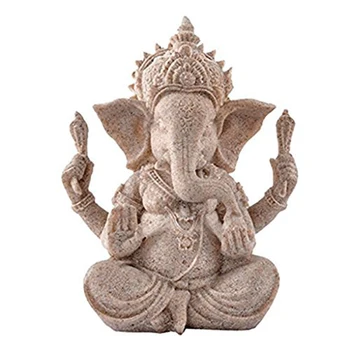 Elephant Statula, Skulptūra Smiltainio Ganeša Budos Rankų Darbo Statulėlės