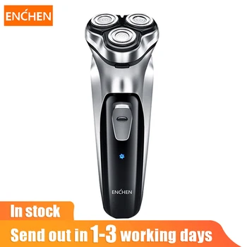 Enchen Vyrų Elektrinį skustuvą, Tipas-C USB įkraunamą Skustuvą 3 peiliukai nešiojamų barzda žoliapjovės pjovimo mašina sideburns