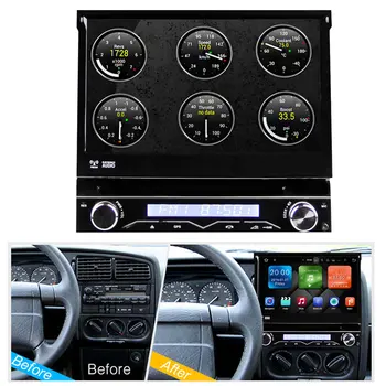 Eunavi 1 Din Android 9.0 Octe Pagrindinių Automobilio DVD Grotuvas, Universalus GPS Navigacijos Stereo Radijas, WIFI, MP3 Audio USB SWC 4GB 64GB