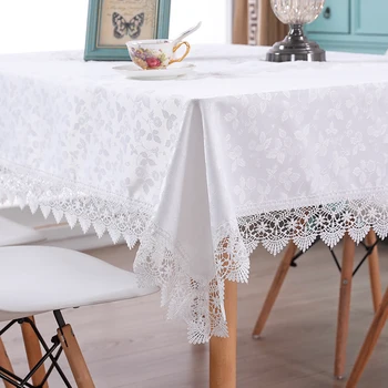 Europa, siuvinėta staltiesė balta lentelė valgomasis stalas padengti apskritojo stalo audinio gėlių Nėriniai naktiniai TV spintelė dulkių šluoste HM628