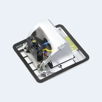 Europos Standartą Vokietija Aliuminio Dual Pin Paslėptas Žemės Lizdai su Grindų Kompiuterio Lizdas Aluminiuum Panel Mount Dėžutę