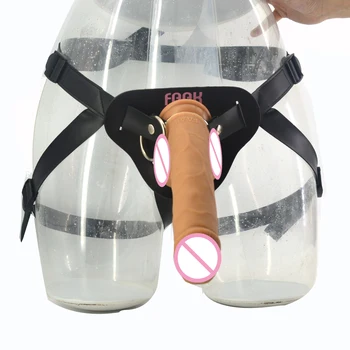FAAK strapon didelis tikroviškas dildo odinis dirželis ant minkšto silikono varpos gyvis sekso žaislai lesbiečių masturbuotis, flirtuoti, sekso parduotuvė