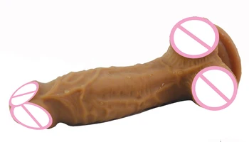 FAAK tikroviškas dildo siurbimo dvigubo sluoksnio silikono vyrų netikras penis sekso žaislai moterims, sekso parduotuvė masturbator big dick odos touch