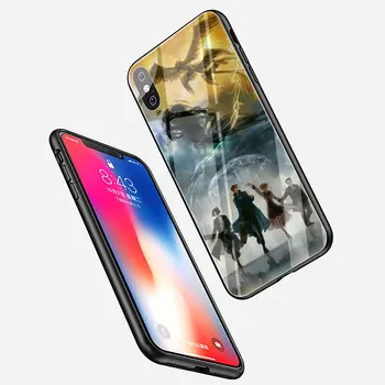 Fantastinis Žvėrys Grūdintas Stiklas Telefono Dangtelį Atveju Iphone, SE 2020 m. 11 Pro 6 6S Plius 7 8 Plus X XS XR XS Max Pusė-suvynioti Atveju
