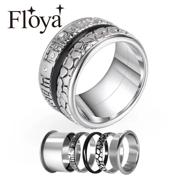 Floya Priedai Žiedai Grupė Moterų Mados Skanėstas 361 Nerūdijančio Plieno Žiedas Derliaus Derinys Sluoksnių Žiedas
