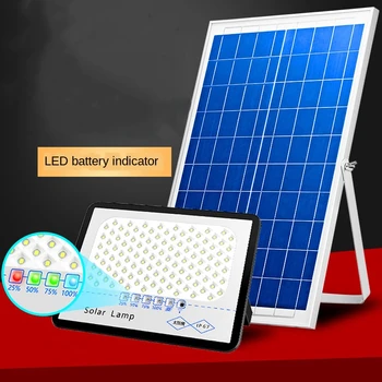 Focos Solares Šildomi 300 200Led Saulės Baterijos Indikatorius, Led Šviesos Lauko Aliuminio Sodo IP67 Nuotolinis valdymas