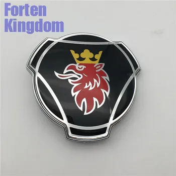 Forten Karalystės Naujas Punktas 1 Gabalas Scania Juodas Raudonas Logotipas Užsakymą Priekinės Grotelės Grotelės Emblema 80mm ABS Sunkvežimių Ženklelis 1401610