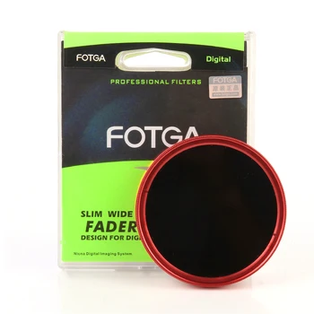 FOTGA Ultra Plonas 40.5-82mm Fader Reguliuojamas Variable ND Objektyvo Filtras ND2 ND8 ND400 Raudona
