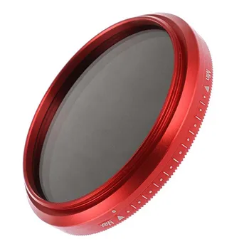 FOTGA Ultra Plonas 40.5-82mm Fader Reguliuojamas Variable ND Objektyvo Filtras ND2 ND8 ND400 Raudona