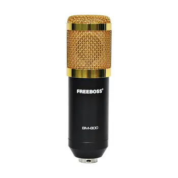 Freeboss BM-800 3.5 mm Plug Plastiko Shock Mount Profesionalus Žaidimas Įrašymo Transliuoti Pokalbių, Dainavimo Kondensatoriaus Mikrofonas