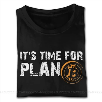 Funky atėjo Laikas Planą Bitcoin T-Shirt Cryptocurrency T Marškinėliai T Marškinėliai Berniukui 4XL Juoda Tee Marškinėliai