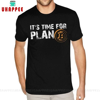 Funky atėjo Laikas Planą Bitcoin T-Shirt Cryptocurrency T Marškinėliai T Marškinėliai Berniukui 4XL Juoda Tee Marškinėliai