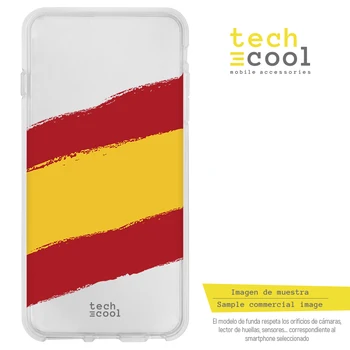 FunnyTech®Silikono Atveju Iphone, 11 l vėliava, Ispanija skaidrus