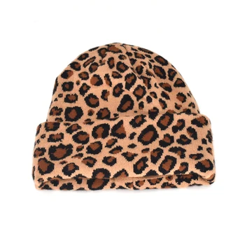 FUODRAO Naujų 2020 m. Leopard Beanies Skrybėlę Moterų Vilnos Žiemą Šiltas Slidinėjimo Skrybėlės variklio Dangčio Vyrų Mados Elastinga Megzta Kepurė Mergaitėms su Z6