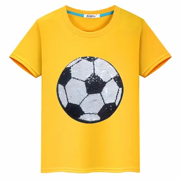 Futbolo blizgančiais dvipusis vaikų drabužiai 2019 naujų karšto berniukai medvilnės marškinėliai sprogstamųjų paltų tendencijos