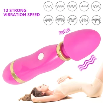 G Spot Dildo, Vibratoriai Vaginos Klitorį Stimuliuoja Massager Moterų masturbacija mostelėjus Lazdele AV Stick suaugusiųjų Sekso Žaislai Moterims