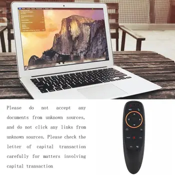 G10 Balso Nuotolinio Valdymo Abs Plastiko, Silikono 2.4 G Bevielio Oro Pele Ir Mokymosi Android Tv Box 1 Set
