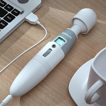 Galingas Stick Klitorio Vibratoriai Sekso žaislai moterims, USB Įkrauti Didelis Magic Wand AV Vibratorius Kūno Masažas Stick Erotika Suaugusiems