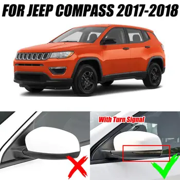 Galinio Vaizdo Šoniniai Durelių Veidrodėliai Posūkio Signalo Chrome Apdaila Padengti Jeep Compass 2017 2018