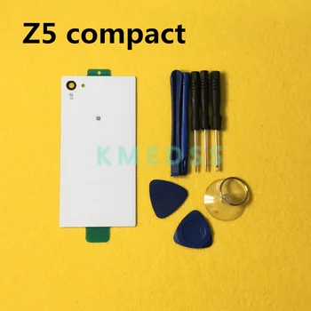 Galinių Durų Baterijos Atgal Būsto Stiklo Pakeitimas Padengti Atveju Sony Xperia Z5 Kompaktiškas Z5 Mini E5823 E5803 + įrankiai