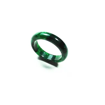 Gamtos mėgėjams vyrų, moterų prekės green jade žiedas smaragdas rankų darbo jade žiedai vertus, Drožyba drąsių karių jade žiedas papuošalai