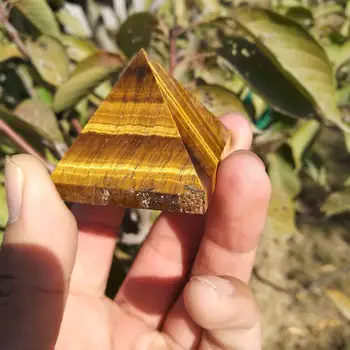 Gamtos tigro akimi Energijos crystal piramidės kvarco taško gydymo akmuo 1pcs