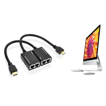 Gamyklos kaina HDMI Per RJ45 CAT5e CAT6 LAN Ethernet Balun Extender Kartotuvas Iki 100ft 1080P J08T Lašas Laivybos