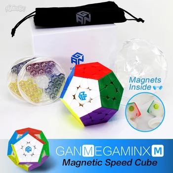 GAN Kubo Magnetinio Megaminxeds Magija Kubeliai Greičio Įspūdį Profesinės Dodecahedron Cubo Magico Profesinės Žaislai Vaikams