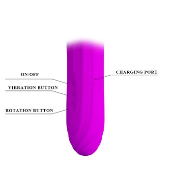 Gana meilės 12 greičio vibratorius ir 4 funkciją sukimosi up& down G-taško dildo kūno massager sekso žaislai moterims