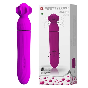 Gana meilės 12 greičio vibratorius ir 4 funkciją sukimosi up& down G-taško dildo kūno massager sekso žaislai moterims
