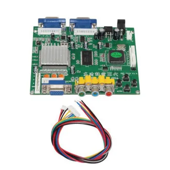 GBS8220 RGBS VGA Dual Išvesties Adapteris CGA/EGA/VGA/YUV Komponentas Signalo Įvesties HD Video Converter Valdyba