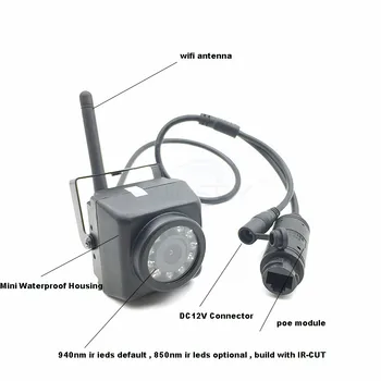 Geniuspy CAMHI TF kortelę POE Mini IP WIFI vaizdo Kamera 1080P 3MP 5MP SONY IMX335 H. 264, H. 265 Lauko Naktinio Matymo IP Kameros Kameros