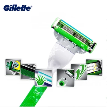 Gillette Mach 3 Skutimosi Jautriai Odai Plaukai, Barzda Šalinimo Vyrų Veido Priežiūra Skutimosi Švaresnis 3 Sluoksnių Aštrūs Peiliai Kirpykla Skustuvas