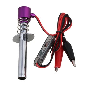 Glow Plug Starteris Kitos Modernizuotos 6 V -24V Elektroninė už HSP Nitro RC Automobilių Violetinė