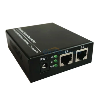 GoFibereasy SFP į RJ45 Optinio Pluošto Media Converter Ethernet Switch G1000S-2SFP-2TX Su 2-Port SFP Lizdas 2-Port RJ45 TX