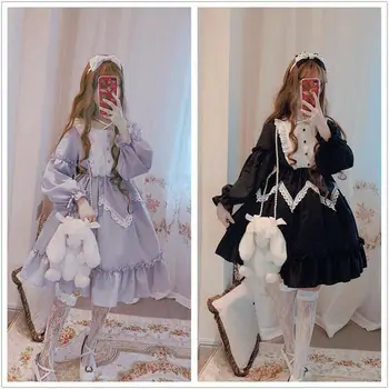 Gothic Lolita Dress Sweety Nėriniai Juoda Suknelė Moterims Viktorijos Princesė Dress Mergaitė Helovinas Kostiumas Šalis