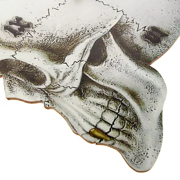Gotikos Kaukolės Galvą 3D Efektas Spausdinti Akrilo Sieninis Laikrodis Tempore Mortis Vault Kaukolė Helovinas Namų Dekoro Creepy Skeleton Laikrodis Žiūrėti