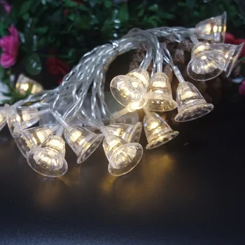 Gražių atostogų Kalėdų varpas šviesos eilutės led maitinamas AA baterijos,kalėdų medžio šviesos dekoratyvinis,Naujųjų metų šviesos apdaila