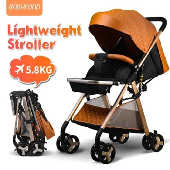 Greitas pristatymas! lengvas, aukštos kraštovaizdžio kūdikio vežimėlį viena ranka sulankstomas kūdikio vežimėlis gali būti ant plokštumos